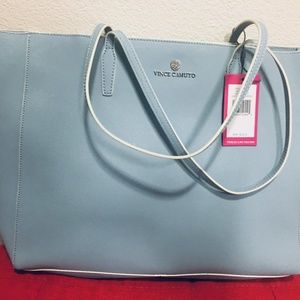 LEATHER VINCE CAMUTO HANDBAG